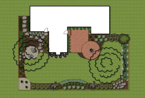 Backyard landscape design